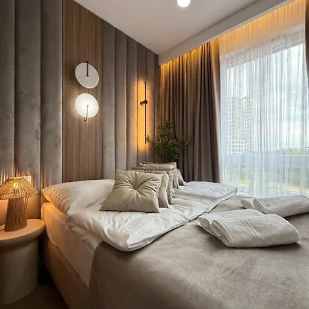 Family & Business Sauna Baltic Horizon No 3 Premium - 3 Bedroom With Private Sauna, Jacuzzi, Rooftop Gym & Panoramic Terrace, Balcony, Underground Garage Lägenhet