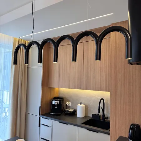 Lejlighed Family & Business Sauna Baltic Horizon No 3 Premium - 3 Bedroom With Private Sauna, Jacuzzi, Rooftop Gym & Panoramic Terrace, Balcony, Underground Garage