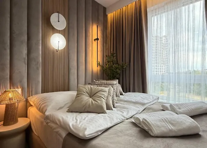 Family & Business Sauna Baltic Horizon No 3 Premium - 3 Bedroom With Private Sauna, Jacuzzi, Rooftop Gym & Panoramic Terrace, Balcony, Underground Garage アパート