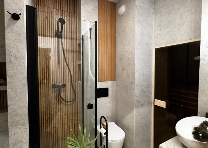 Family & Business Sauna Baltic Horizon No 3 Premium - 3 Bedroom With Private Sauna, Jacuzzi, Rooftop Gym & Panoramic Terrace, Balcony, Underground Garage アパート *